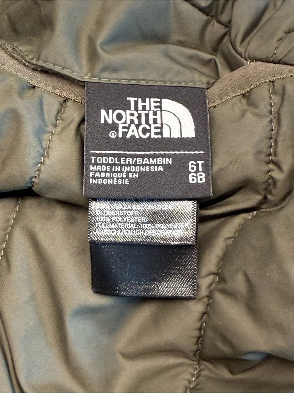 The North Face Reversible Winter Puffer Jacket Toddler 6T Green Camo Hooded Coat